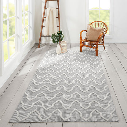 Arrow Stripe Handwoven Wool Rug