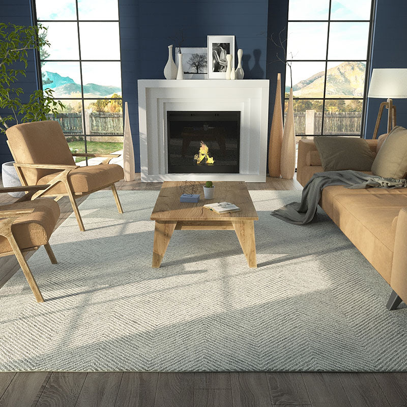 Herringbone Hand Tufted Wool Rug
