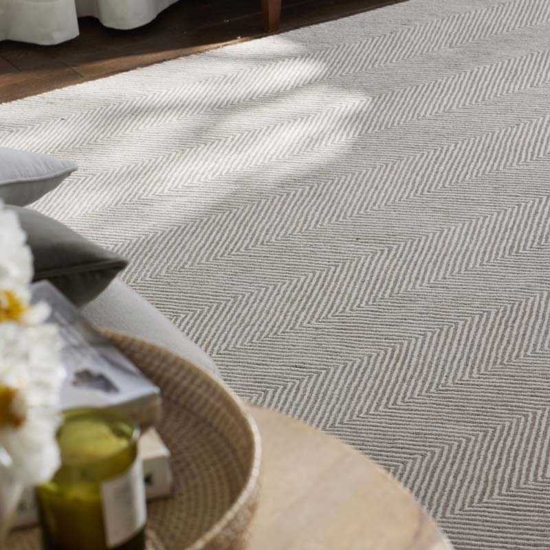 Herringbone Hand Tufted Wool Rug
