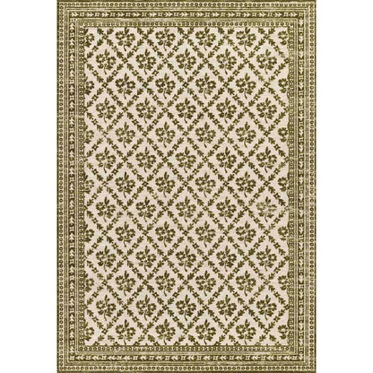 Cottage Floral Wool Blend Rug