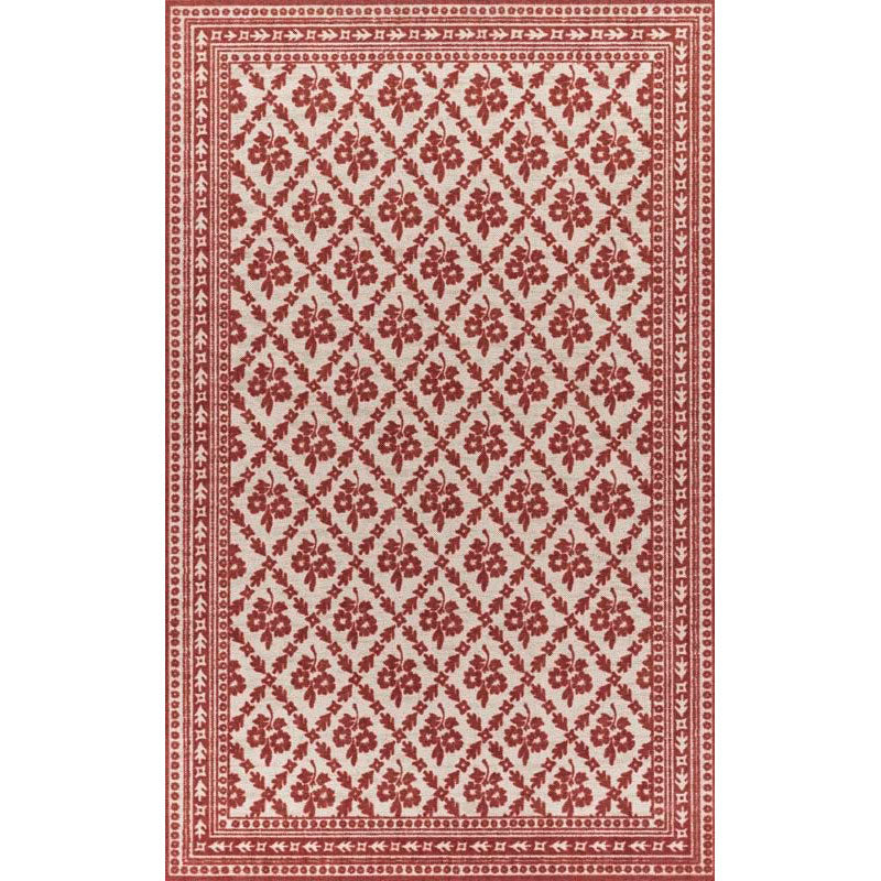 Cottage Floral Wool Blend Rug