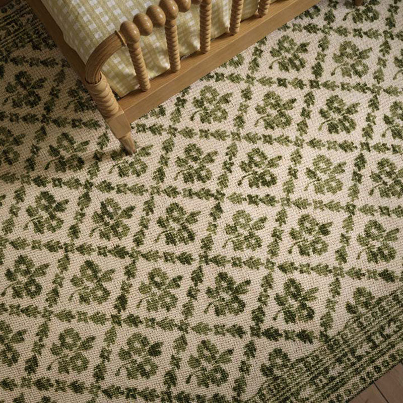 Cottage Floral Wool Blend Rug