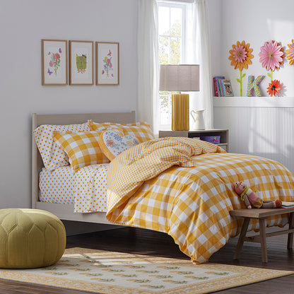 Floral Border Wool Blend Rug