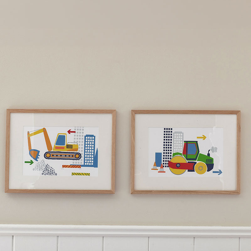 Construction Trucks Wall Art