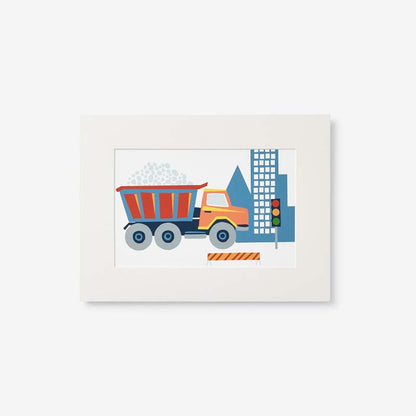 Construction Trucks Wall Art