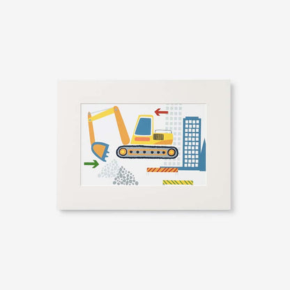 Construction Trucks Wall Art