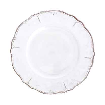Rustica Antique White Melamine Dinner Plates, Set of 4