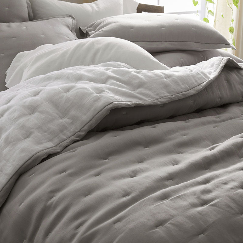 Premium Breathable Reversible Relaxed Linen Quilted Sham