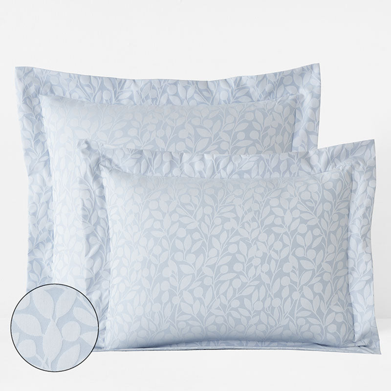 Jacquard Leaf Yarn-Dyed Premium Smooth Supima® Cotton Wrinkle-Free Sateen Sham