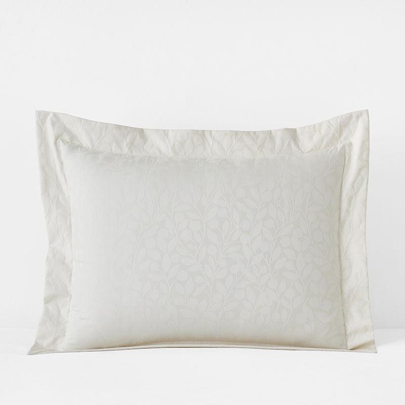 Jacquard Leaf Yarn-Dyed Premium Smooth Supima® Cotton Wrinkle-Free Sateen Sham