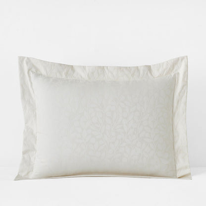 Jacquard Leaf Yarn-Dyed Premium Smooth Supima® Cotton Wrinkle-Free Sateen Sham