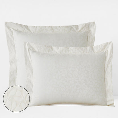 Jacquard Leaf Yarn-Dyed Premium Smooth Supima® Cotton Wrinkle-Free Sateen Sham
