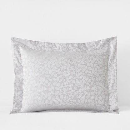 Jacquard Leaf Yarn-Dyed Premium Smooth Supima® Cotton Wrinkle-Free Sateen Sham