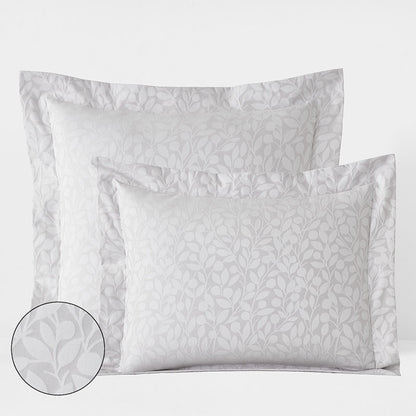 Jacquard Leaf Yarn-Dyed Premium Smooth Supima® Cotton Wrinkle-Free Sateen Sham