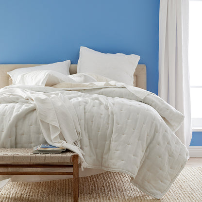 Premium Breathable Reversible Relaxed Linen Quilted Sham