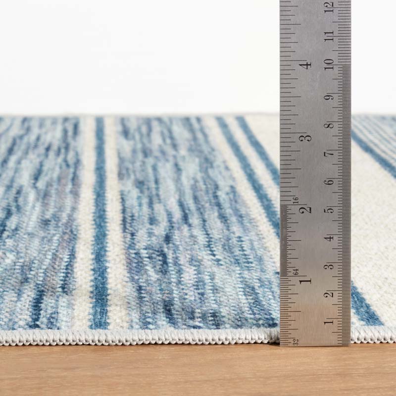 Ellington Stripe Blue Washable Rug