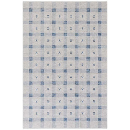 Modern Plaid Washable Rug
