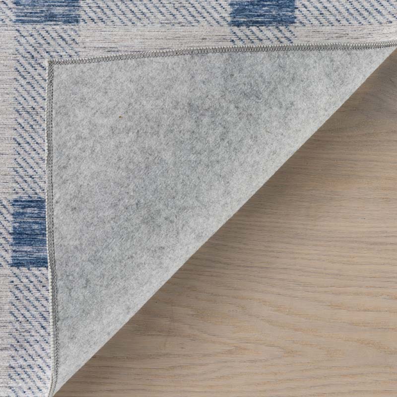 Modern Plaid Washable Rug