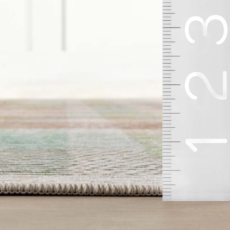 Chanan Farmhouse Plaid Washable Rug