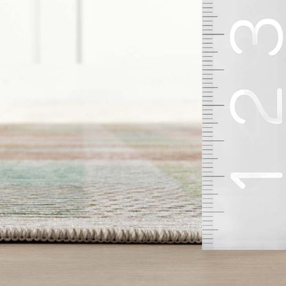 Chanan Farmhouse Plaid Washable Rug