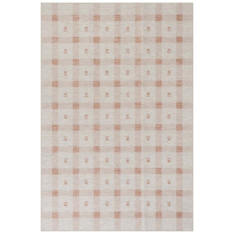Modern Plaid Washable Rug