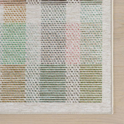 Chanan Farmhouse Plaid Washable Rug