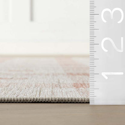 Modern Plaid Washable Rug
