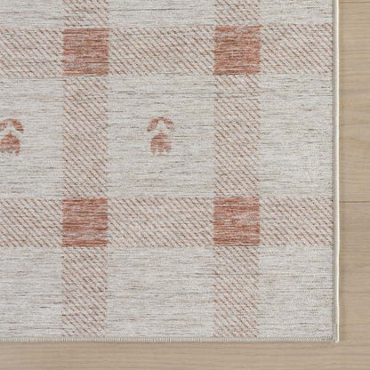 Modern Plaid Washable Rug