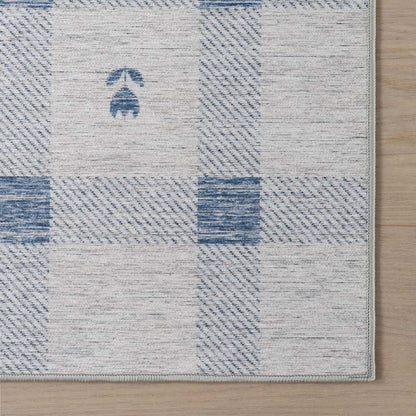 Modern Plaid Washable Rug