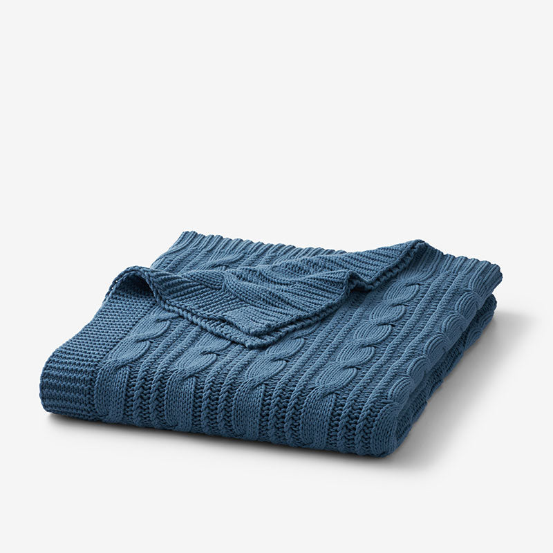 Chunky Cable Knit Throw