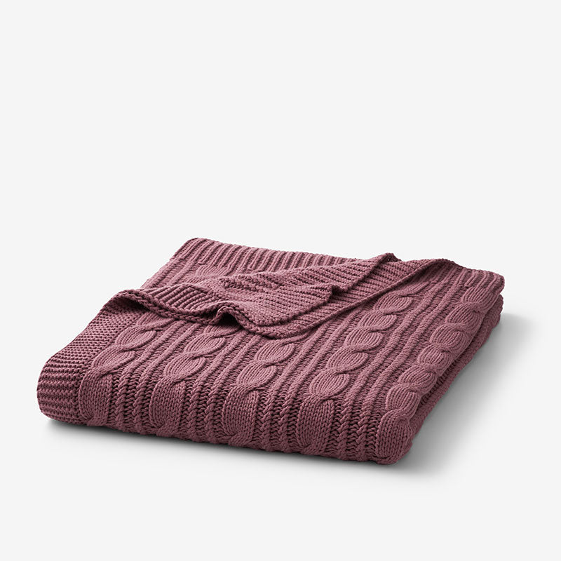 Chunky Cable Knit Throw