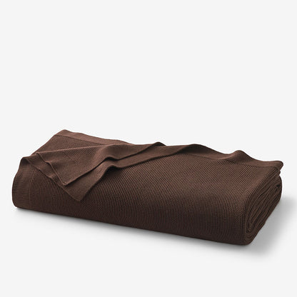 Classic All Season Breathable Cotton Knit Blanket