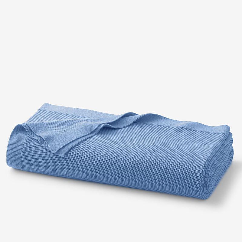 Classic All Season Breathable Cotton Knit Blanket