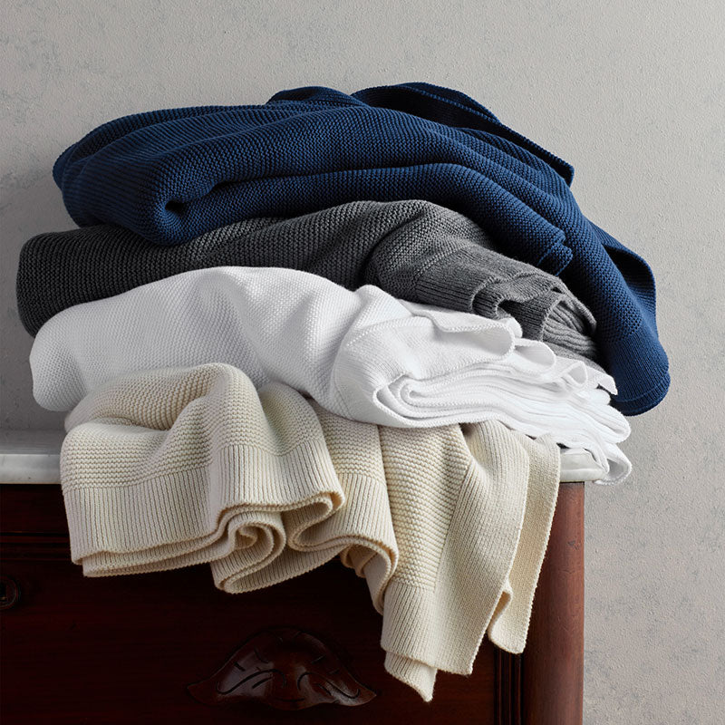 Classic All Season Breathable Cotton Knit Blanket