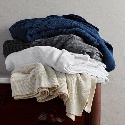 Classic All Season Breathable Cotton Knit Blanket