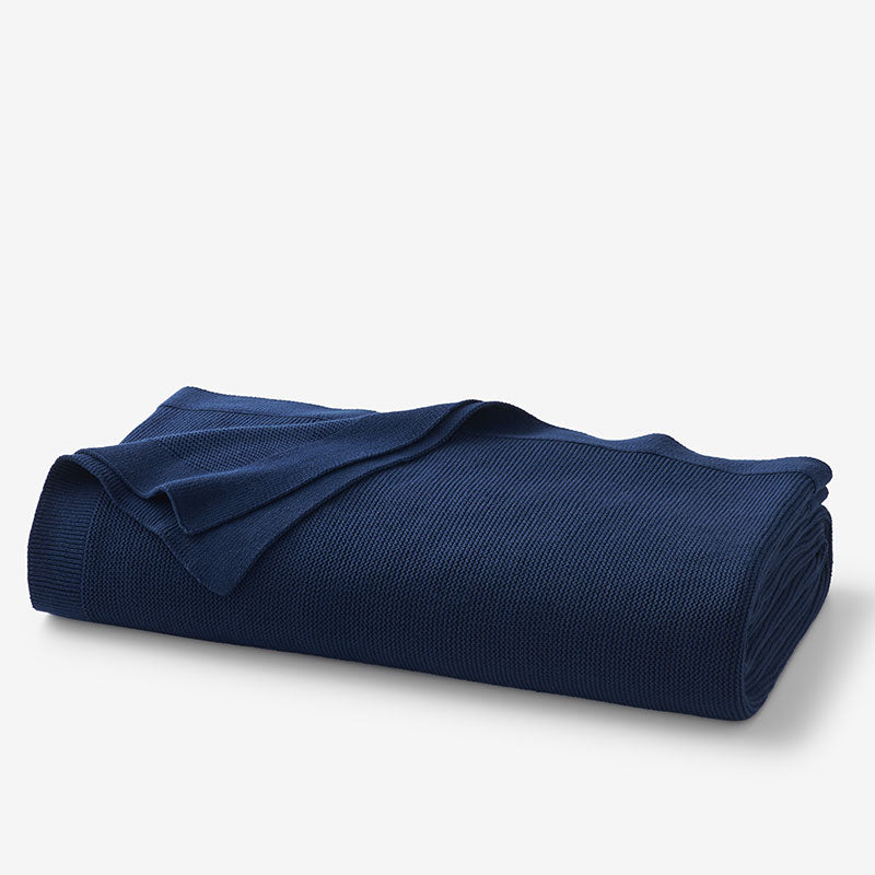 Classic All Season Breathable Cotton Knit Blanket