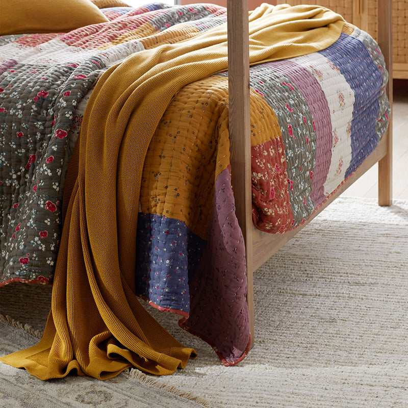 Classic All Season Breathable Cotton Knit Blanket