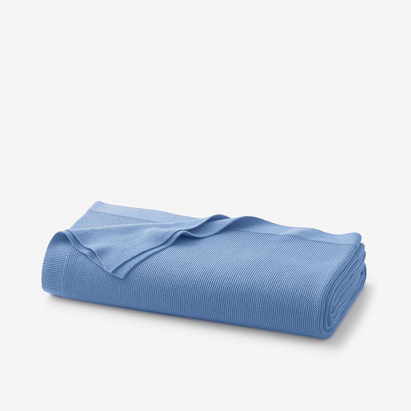 Classic All Season Breathable Cotton Knit Throw