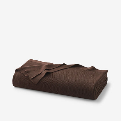 Classic All Season Breathable Cotton Knit Throw