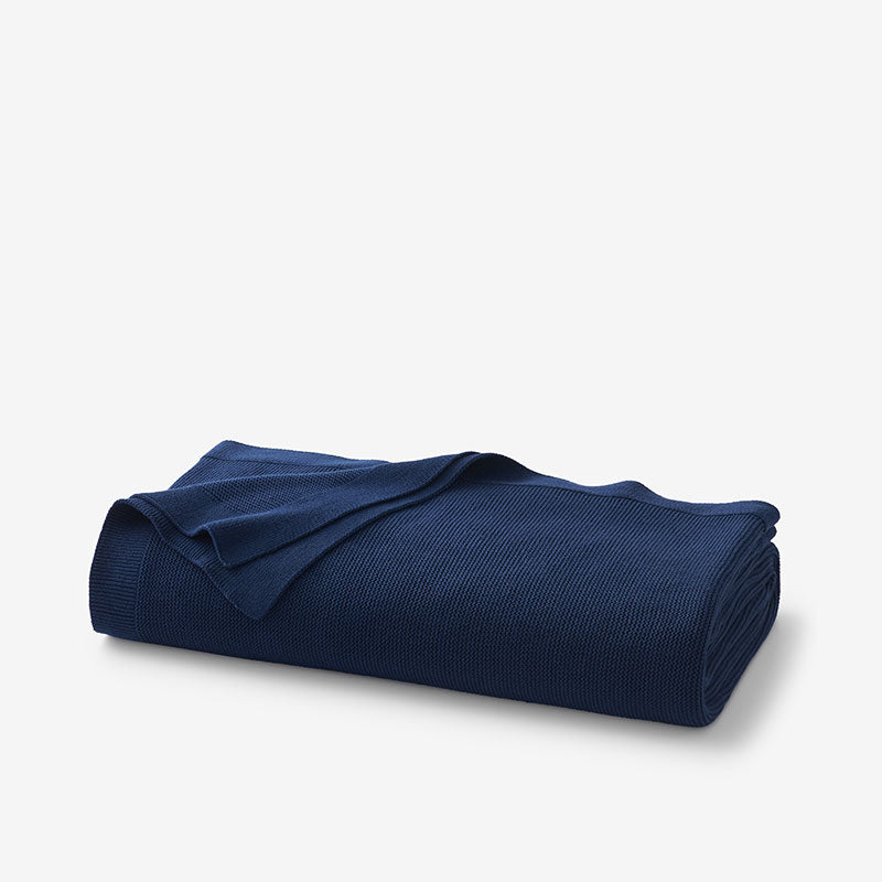 Classic All Season Breathable Cotton Knit Throw