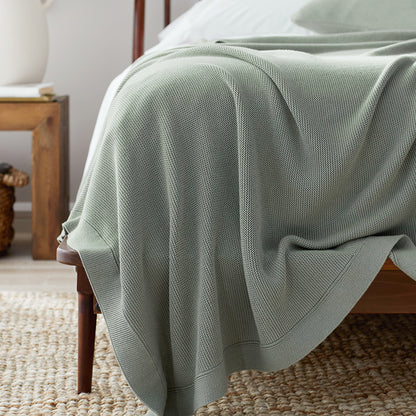 Classic All Season Breathable Cotton Knit Blanket