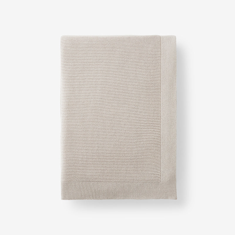 Classic All Season Breathable Cotton Knit Throw