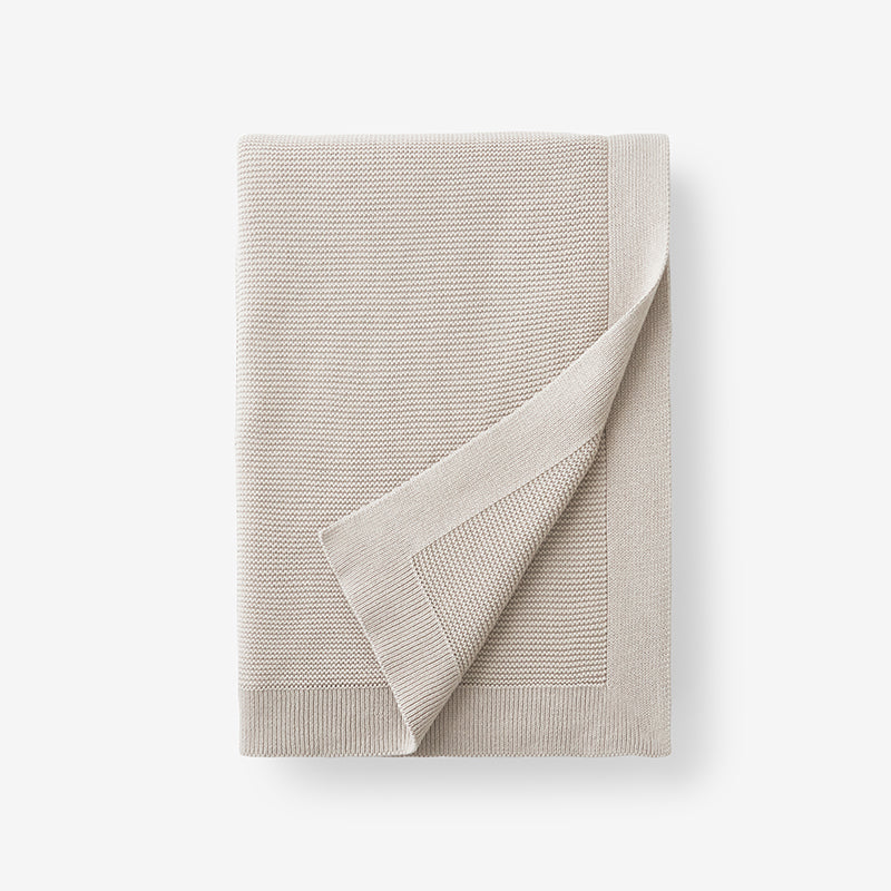 Classic All Season Breathable Cotton Knit Throw