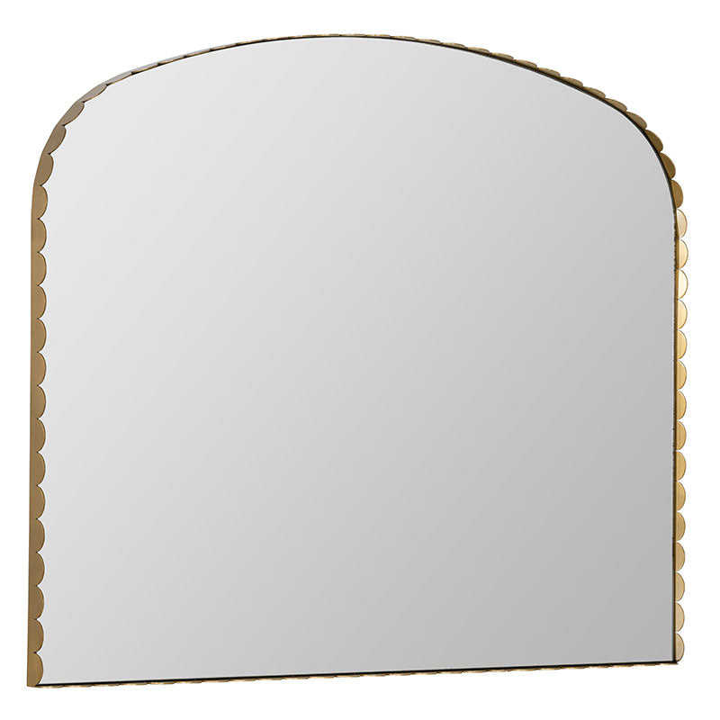 Arched Scalloped Metal Frame Wall Mirror