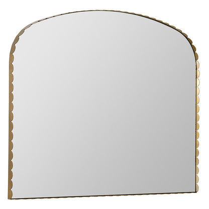 Arched Scalloped Metal Frame Wall Mirror