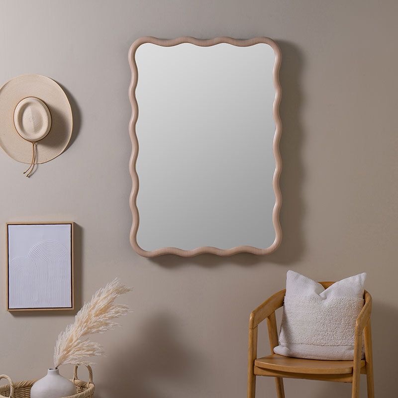 Wave Rectangle Wall Mirror