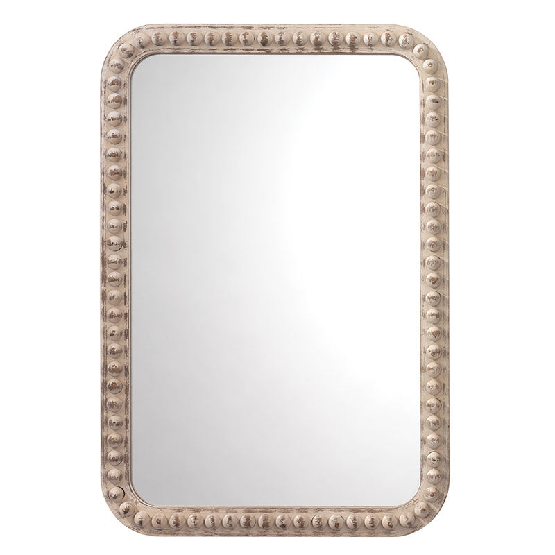 Wood Beaded Mirror