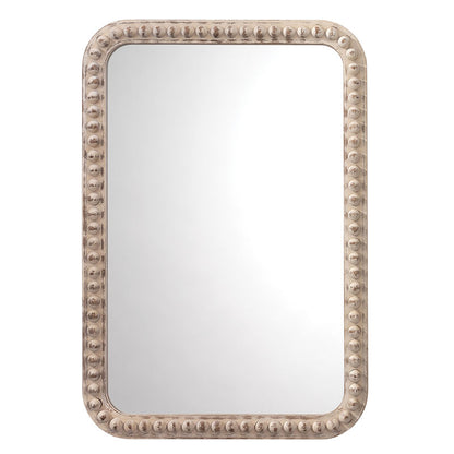 Wood Beaded Mirror