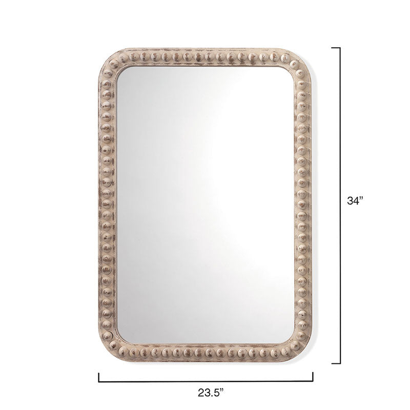Wood Beaded Mirror