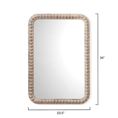 Wood Beaded Mirror